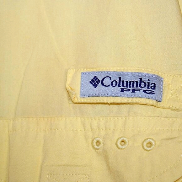 Columbia PFG Vented Fishing Shirt – Short Sleeve – Size M – Yellow - Picture 5 of 8